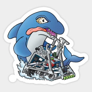 Robot Dolphins HotRod - Hermit Sticker